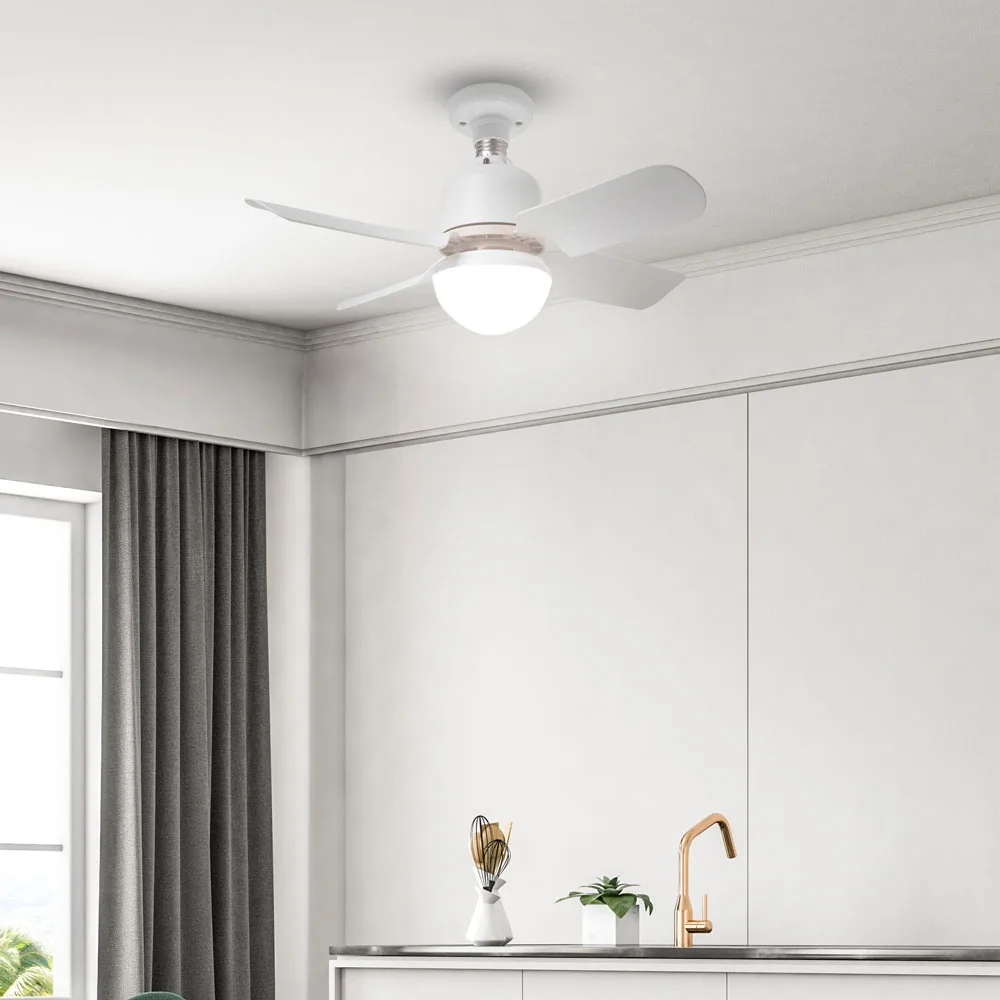 Description Picture 5 of item30W Fan Light with Remote Control Detachable 4 ades E27 Ceiling Fan Lamp for Home Living Room Bedroom
