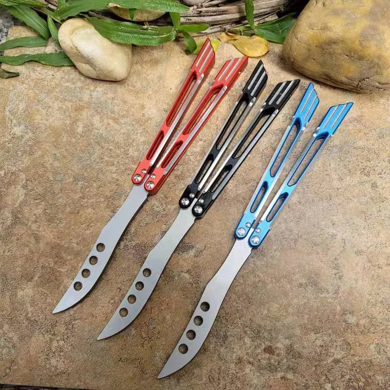 

TheOne Vulture Balisong Clone Aluminum Channel Handle Zen Pins Bushing Structure Butterfly Training Knife EDC Hand Tool