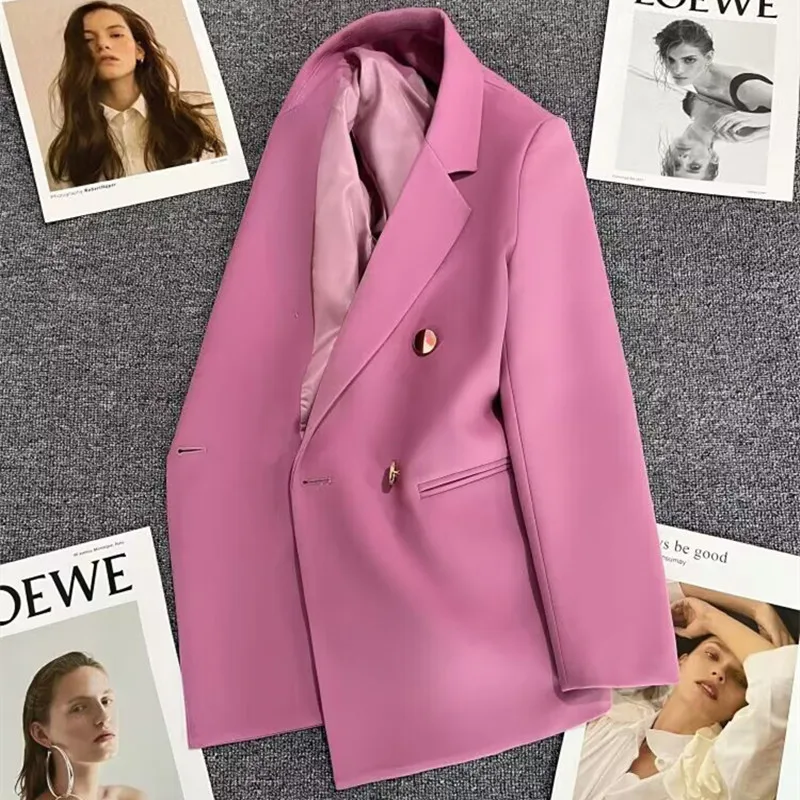 Spring Autumn Solid Color Suit Elegant Korean Casual Women's Blazers New Fashion Luxury Female Coats Splice Office lady Clothes simplicity office lady fashion solid blazers skinny three quarter sleeve elegant spring summer women s clothing thin capable