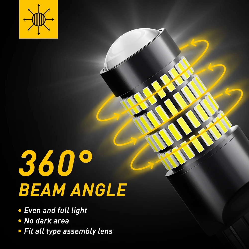AUXITO 7443 W21/5W LED  , 6000K ȭƮ T20 7440 W21W LED, ڵ   DRL   HD  , 2 