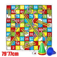 Snakes And Ladders Kids Toys Ludo Board Game  Large Size IQ Puzzle Mat Bordspellen Juegos De Mesa Jeux Enfant  party games 1