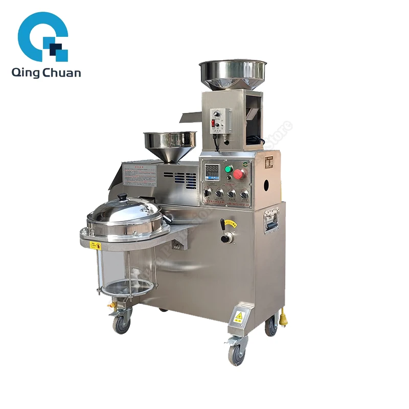 Oil Press Machine Seeds Pressing 60A 15-25Kg Per Hours Commercial Rapeseed Extract Machine Peanut Squeezer