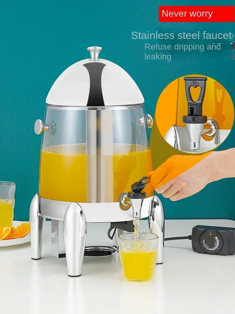 220V Juice Ding Transparent Commercial Insulation Bucket Electric Heating Juice Bucket Beverage Machine Coffee Ding 2