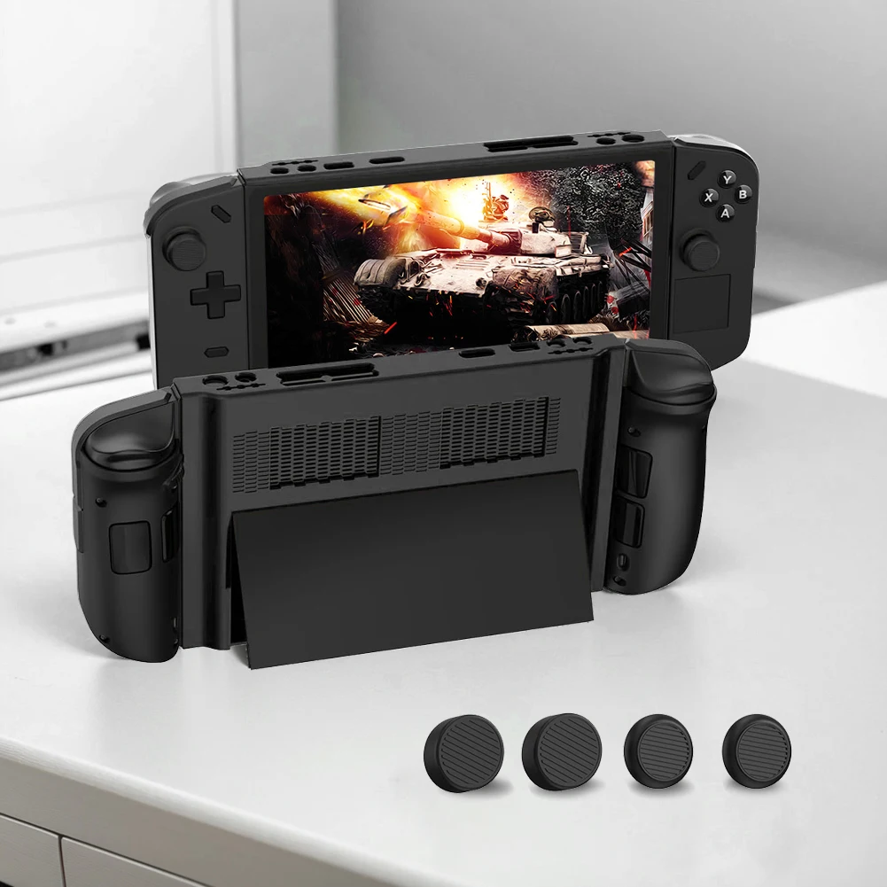 레노버 리전 고 핸드헬드 PC 보호 케이스, 스크래치 방지 충격 흡수 하드 커버 쉘, 엄지 그립 캡 4 개 포함