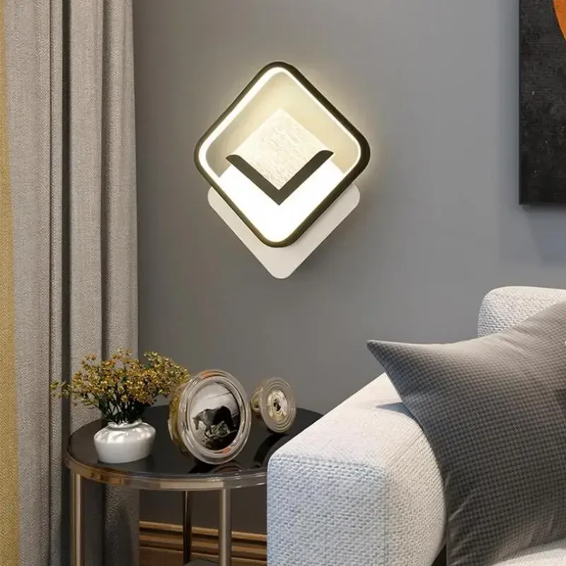 LED Wall Light Simple Modern Nordic Creative Bedroom Bedside Entrance Lighting Hall Sofa Corridor Stairs Hotel Home Decorations