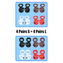 Ultimate Comfort Silicone Earbuds Covers and Earhooks (8 Pairs) for Bluetooth Earphones (8 Pairs)