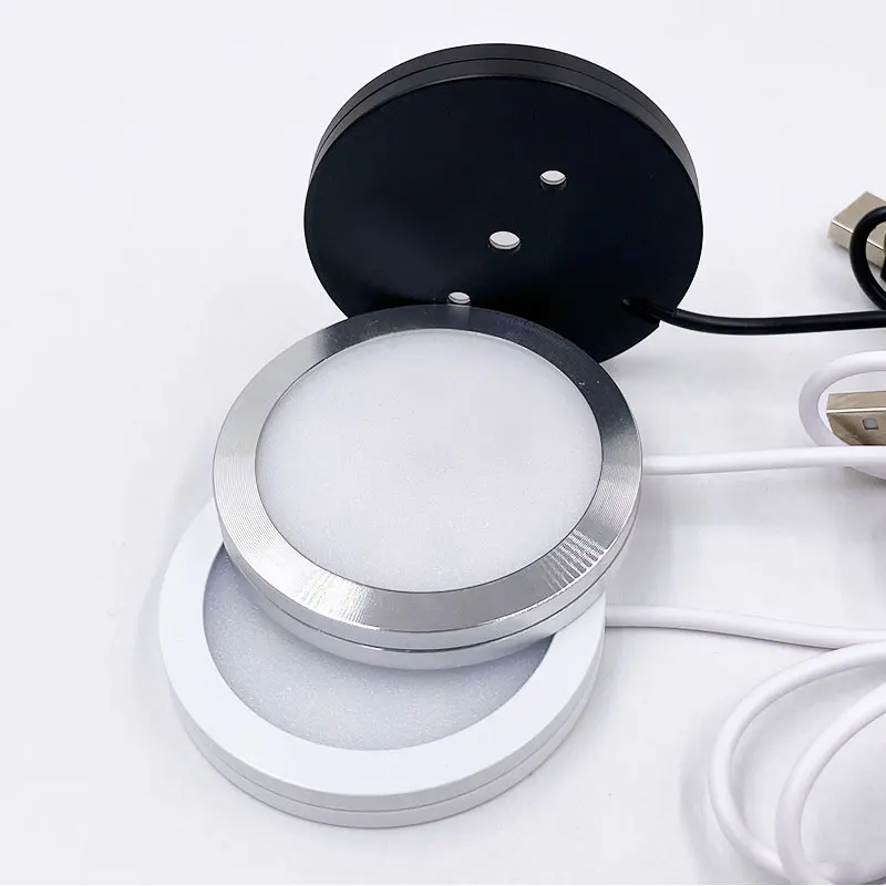 LED Under Cabinet Puck Light Display Case Shelf Counter Lighting Caravan Camper Motorhome Interior Spot Lamp 5V USB Switch led cabinet light under cabinet light cabinet lights led cabinet lights