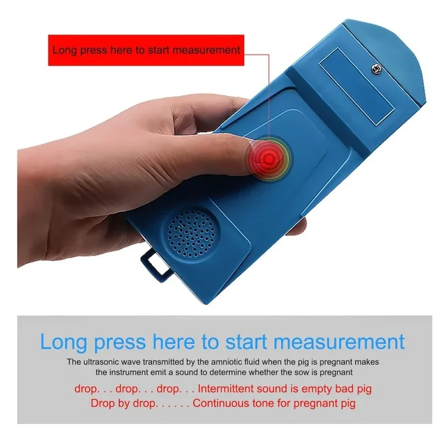 Smart Handheld Rechargeable Veterinary Pregnancy Detector, Battery powered, for Farm Livestock Cattle Sheep Swine 3