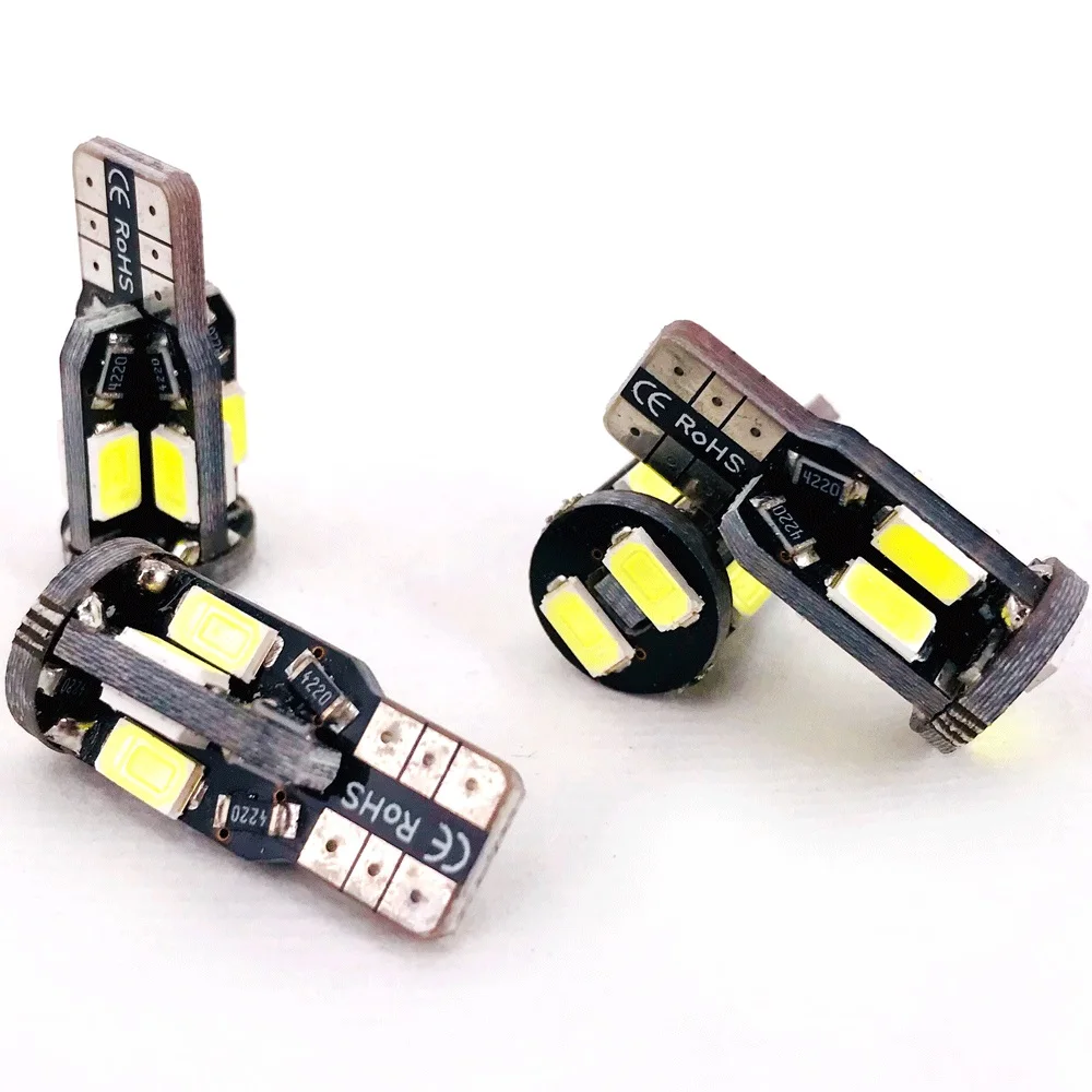 

50 Pcs T10 Led 5630 10 SMD Car Interior Bulb Canbus For VW Golf Polo Passat for Skoda Octavia Seat 6000K White