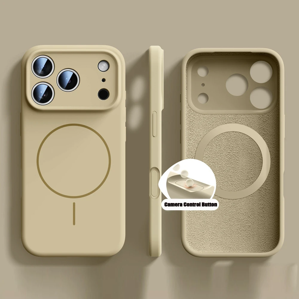 ตัวเลือกสินค้า เคสซิลิโคนเหลวสีส้มสำหรับ iPhone 17 Pro Max พร้อมชาร์จ Magsafe