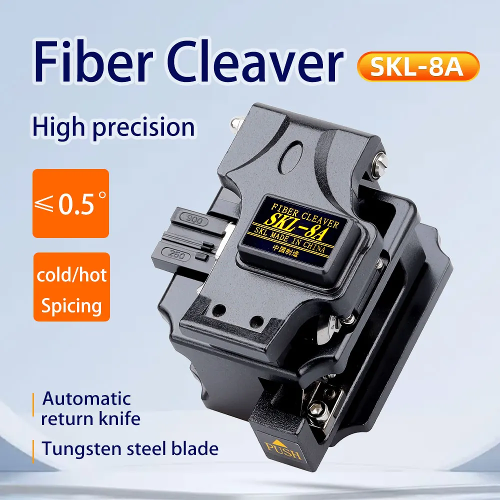 Fiber Cleaver SKL-8A  With 3 In 1 Clamp FTTH Tools Cable Cutter  Optical Fiber Cutting Knife Shard Blade Fibe Equiment r
