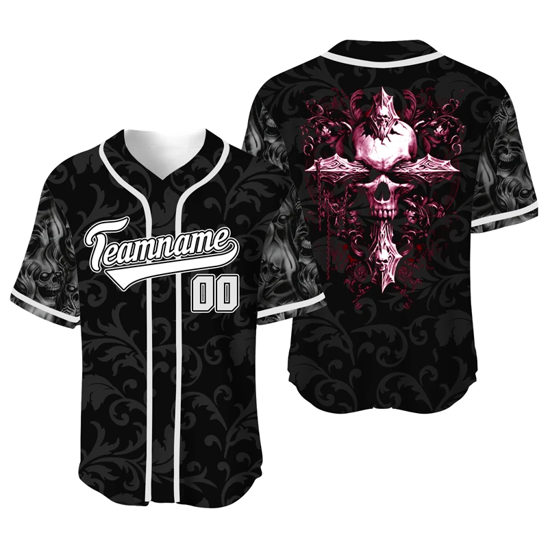 Camiseta de béisbol de cadena negra para hombre, deportiva personalizada de talla grande, uniforme de béisbol XXXXXXXL para verano| | - AliExpress