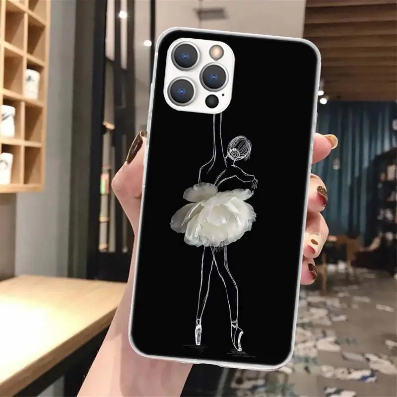 Ballerina Ballet Dancing Soft Phone Case For iPhone 16 15 14
