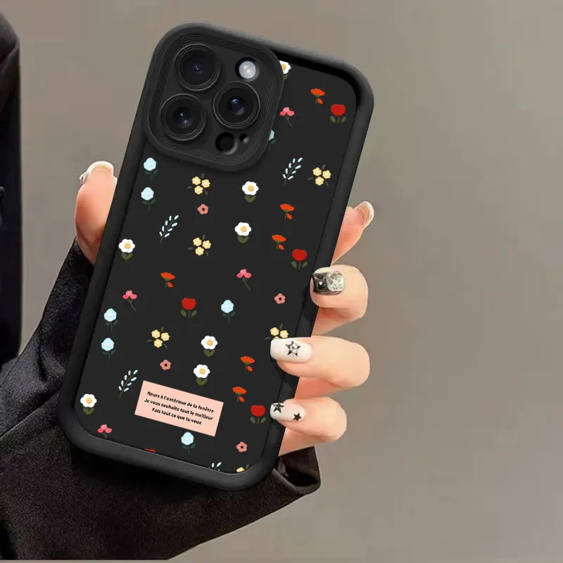 Floral Print Soft Silicone Shockproof Protective Phone Case