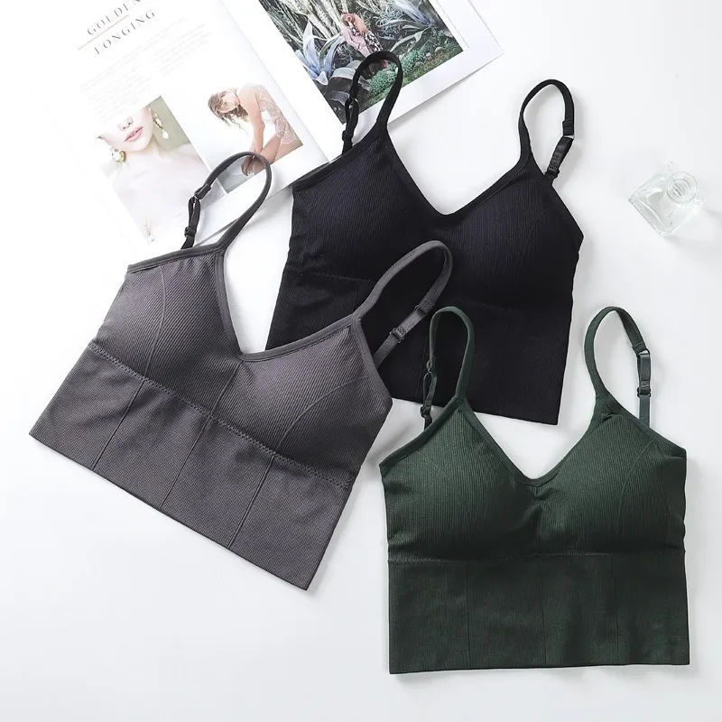

Girls Beautiful Back Halter Vest Female One Internet Red Explosive Big U Shape Outside To Wear with The Bottom Bra Underwear