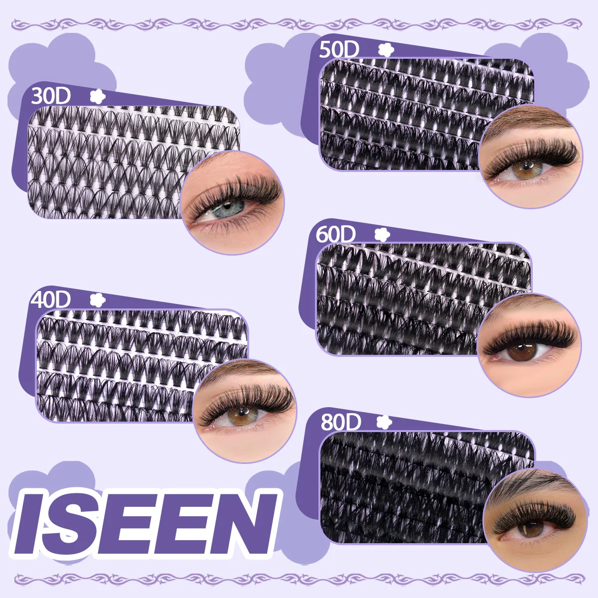 280pcs DIY Cluster Eyelash Extensions Kit D Curl Mixed Length Handmade Individual Lashes Bond Seal Remover Tweezers Brush fake eyelashes lash extension kit eyelash set brow and lash kit