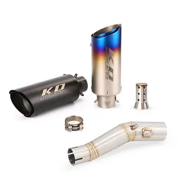 60MM For YAMAHA YZF R6 06-23 Motorcycle Exhaust Pipe Escape Mid Link Pipe Muffler Connect With DB Killer Slip On Stainless Steel