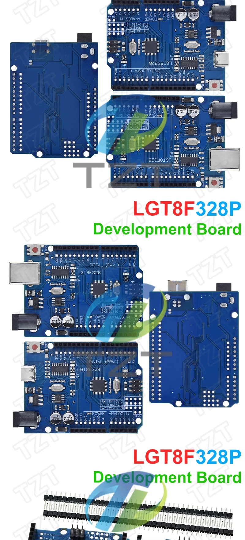 TZT 1/3 Stück LGT8F328P TZTUNO R3 CH340G Entwicklungsboard 16Mhz Für Arduino TZTUNO R3 Ersatz ATmega328P – Detail 3