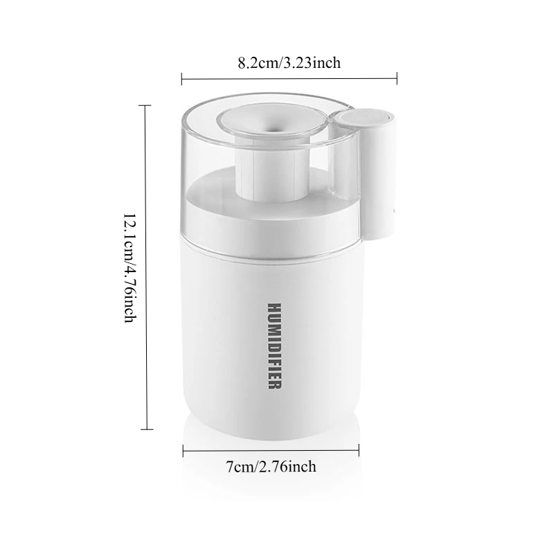 Compact Humidifier with Colorful Ambient Lighting and High Mist Output