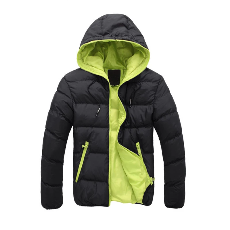 Men's Hooded Parkas Coat Casual Autumn Winter Thin Hooded Cotton Padded Jacket Waterproof Outdoor Travel Climbing Outwear cotton jacket parka coat parkas coat