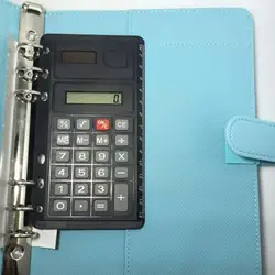Bloc notes A6 à feuilles mobiles Z0x2, avec calculatrice à 6 trous, avec règle 