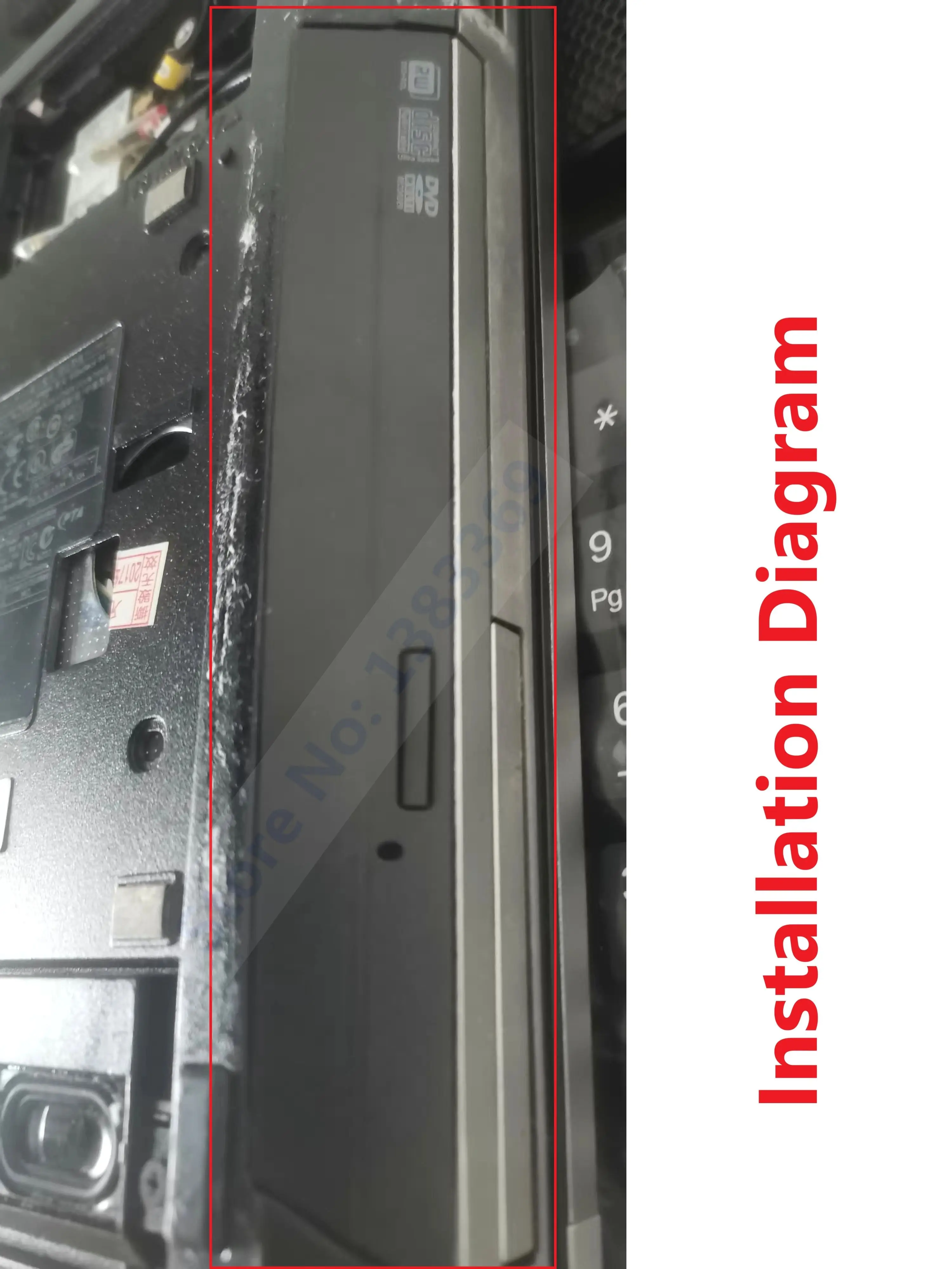 DVD ODD 광학 드라이브 베젤 전면 패널 페이스플레이트 후면 테일 금속 브래킷 후크 HP EliteBook 8460P 8460W 8470P 8470W용