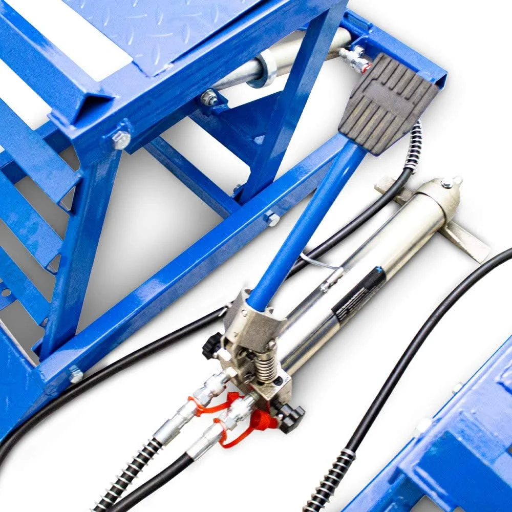 Rampes De Levage Pour Voiture - Paire De 2, Capacité 1 Tonne Chacune - Acier Bleu, Dimensions 835x310x265 Mm