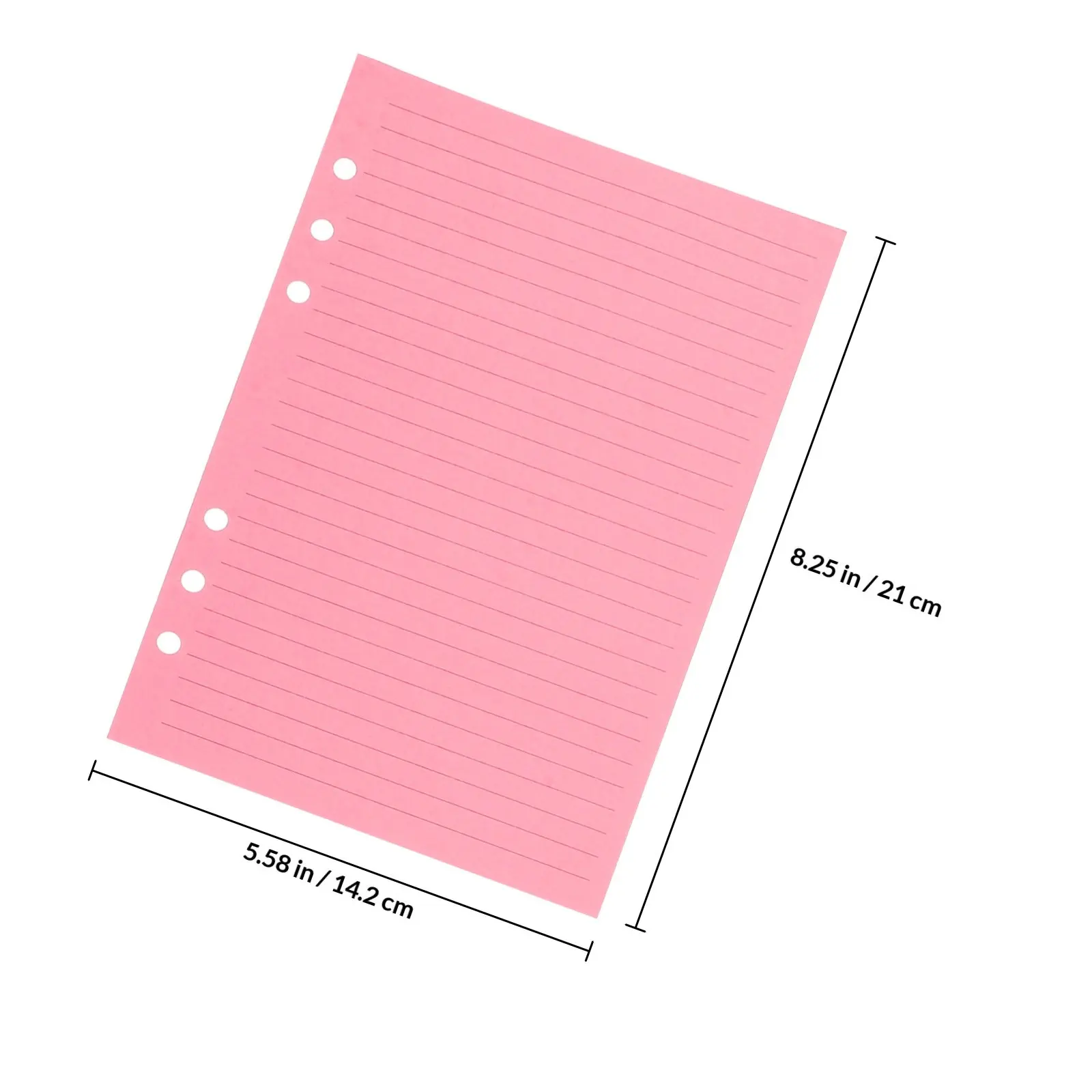 50매 A5 노트 리필 용지 프리미엄 두꺼운 깔끔한 표면 6공 펀치 스프링 노트북용 학생용 일상용