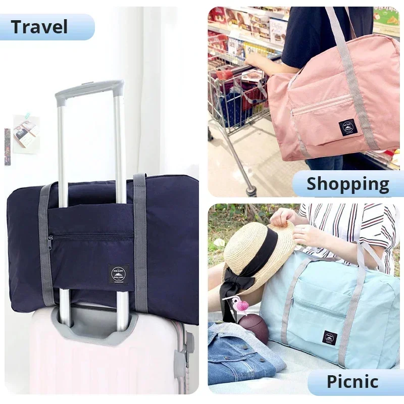 Travel Bag Folding Travel Storage Bag Travel Storage Bags Boarding Luggage Clothes Handbags Picnic Move House Large Handbag 4