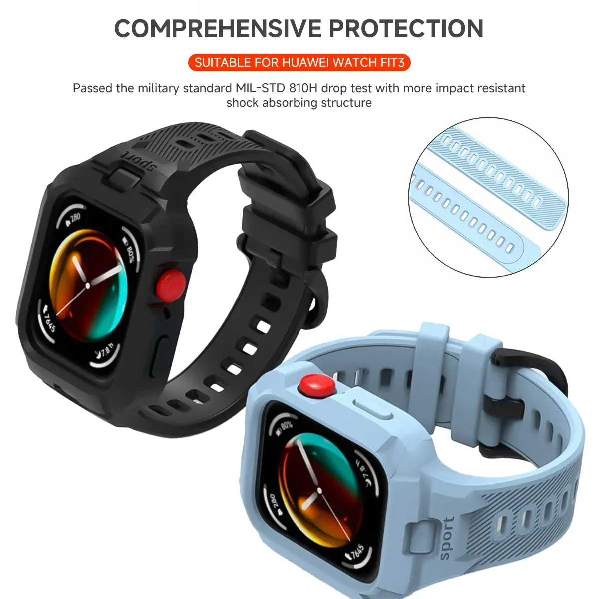 Premium 2-in-1 TPU Silicone Protective Case Band