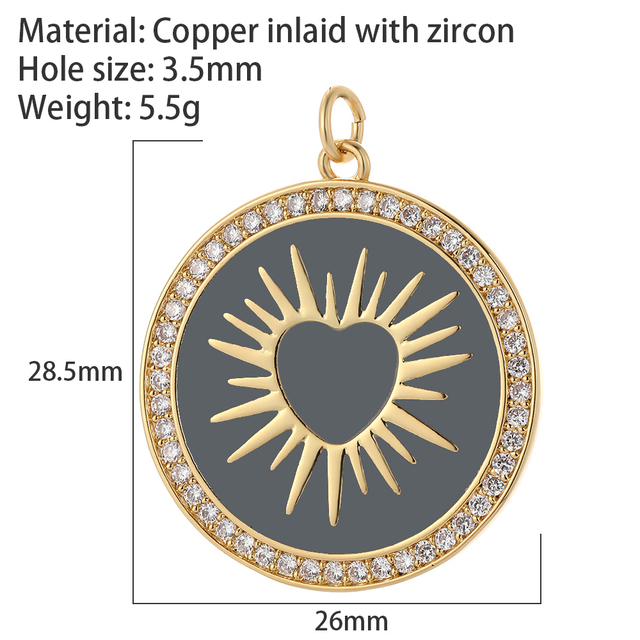 Heart Love Pendant Charms Diy Earrings Necklace Bracelet Make Charms for Jewelry Making Supplies Accessories Evil Blue Eye