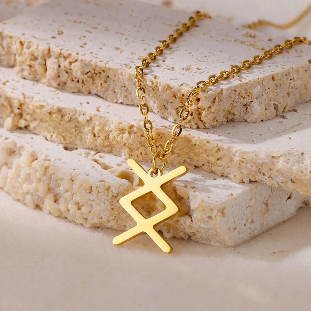 Collana Di Rune Vichinghe Per Uomo Donna Gioielli In Acciaio Inossidabile Elder Futhark Amuleto Ciondolo Con Ciondolo Accessori Vintage Estetici