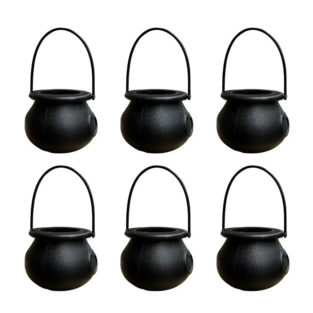 6PCS Set 6cm Größe Halloween Kürbis Glas Mit Deckel Mini Korb Kürbis Laterne Dreieckige Augen Halloween Dekoration süßigkeiten Halter – Detail 9