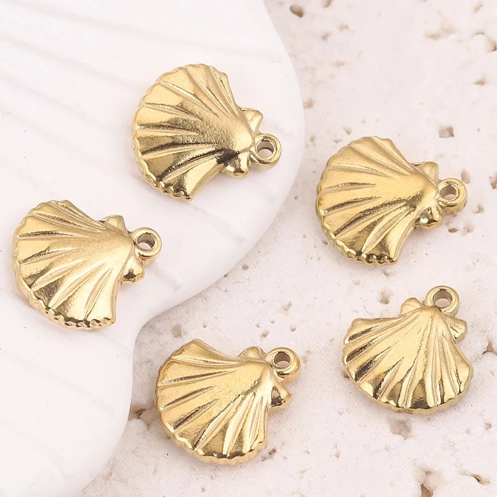 Stainless Steel Small Shell Pendant Anti-allergy DIY Handmade Pendant Accessory 3