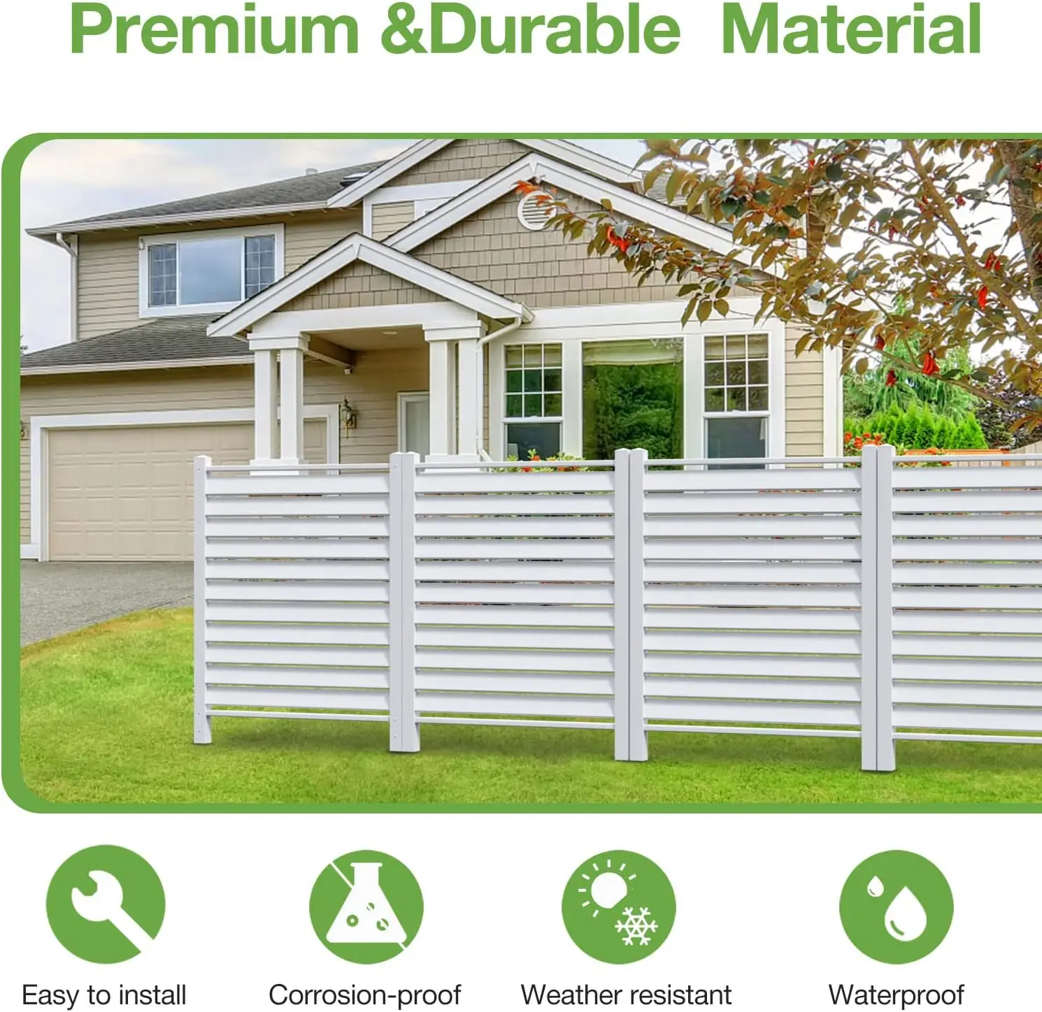 Outside 36" W X 44" H White No Dig Privacy Panels Pool Equipment Enclosure Outdoor Garbage Can Enclosure Outdoor Kit (2-Pack)