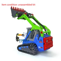 LESU RC Hydraulic Loader Aoue LT5 Painted Metal 1/14 Tracked Skid-Steer Trucks Building Kit Light Sounds Toys Stickers THZH1273 1