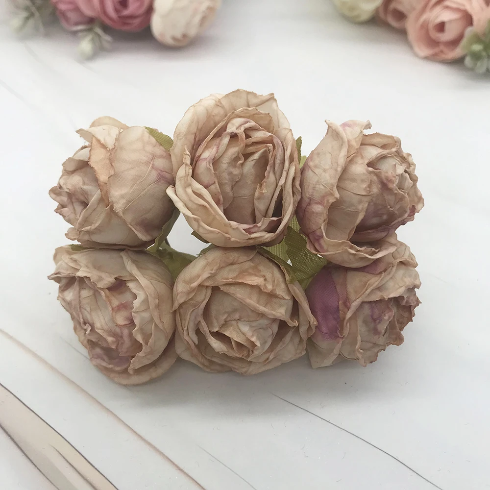 6-Piece European Vintage Rose Silk Flower Garland Kit