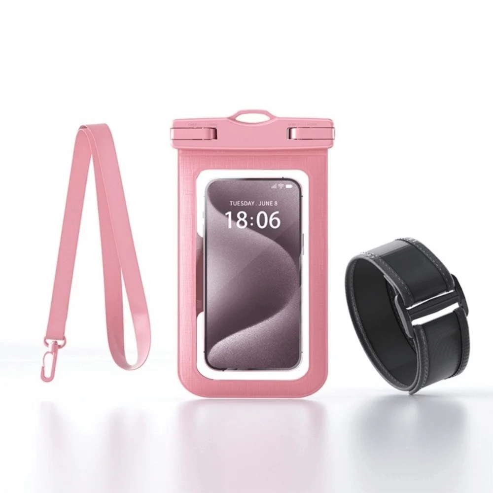 Adjustable Strap Waterproof Phone Pouch Armband Large Capacity Transparent Hanging Neck Bag Touch Screen PVC Dry Bag Pool 2 Adjustable Strap Waterproof Phone Pouch Armband Large Capacity Transparent Hanging Neck Bag Touch Screen PVC Dry Bag Pool 2