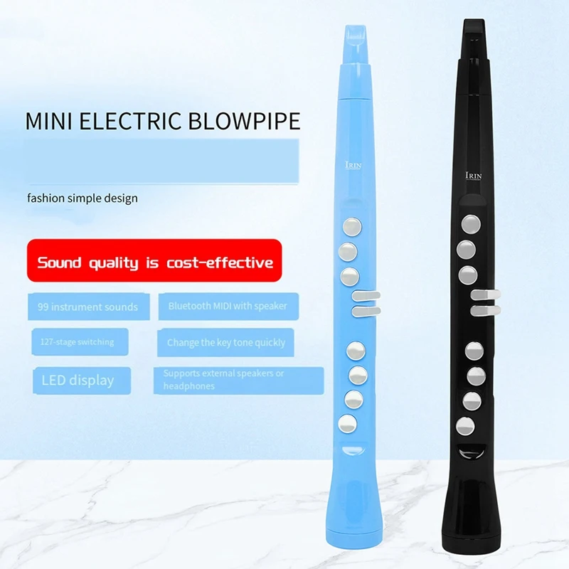 IRIN S58 Electric Saxophone Flute Double Fingering Technique Electronic Flute 99 Tones Saxophone Wind