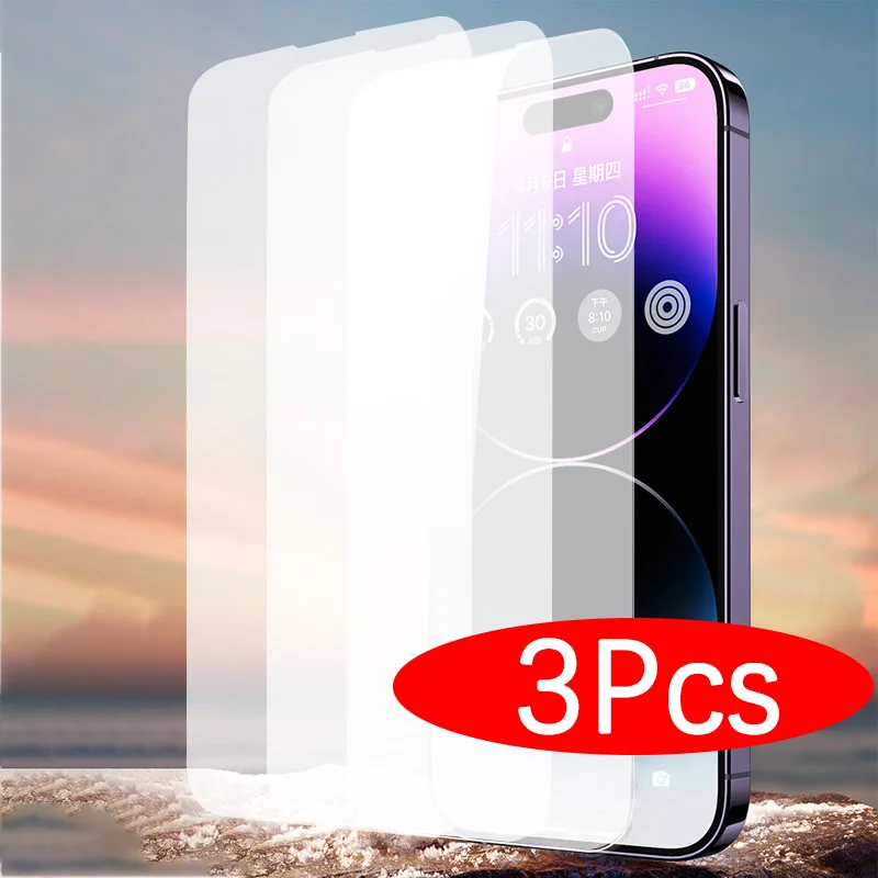Закаленное стекло для защиты экрана от царапин для IPhone 14Plus 14ProMax 13Mini 13ProMax 12Mini 12ProMax 11 X XS 14 13 12, 3 шт.
