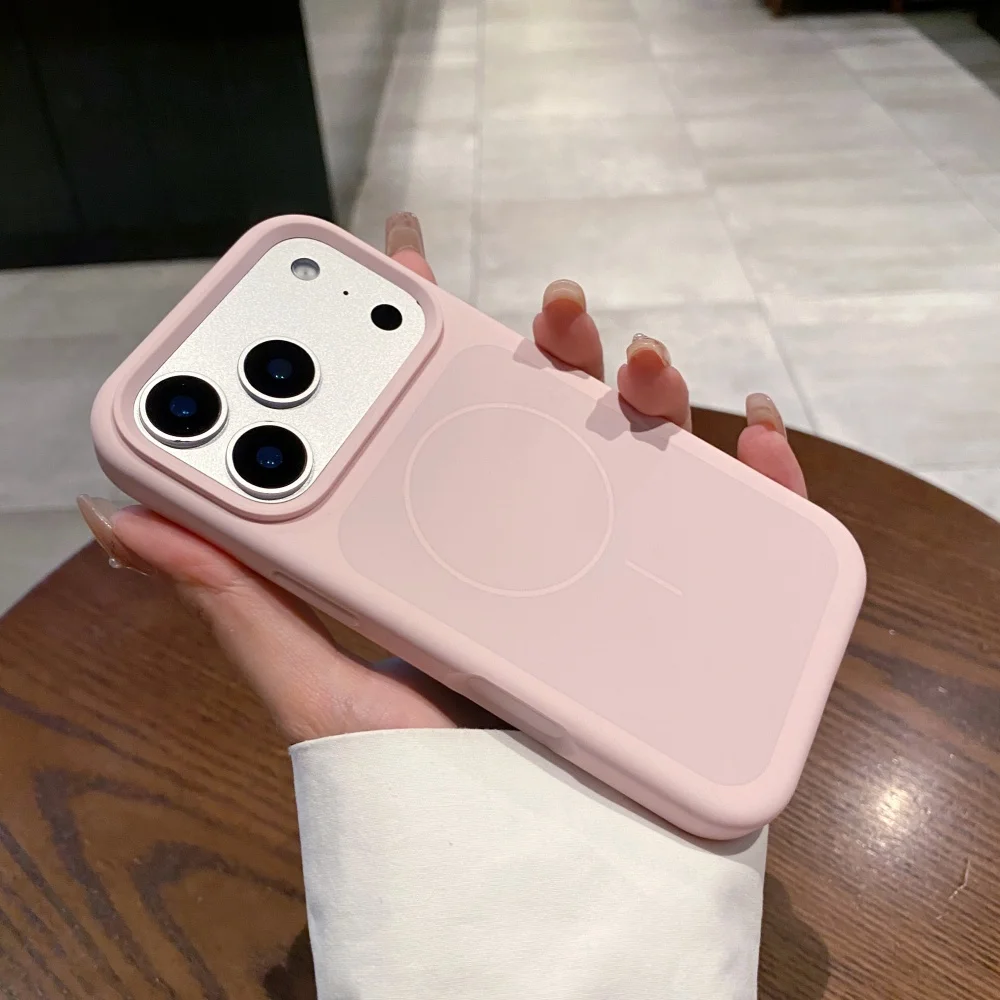 Pure Color Liquid Silicone Shockproof Cover with Large Window