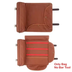 Portable Professional Bartender Travel Canvas Bag for Cocktail and Wine Storage (Brown Only Bag)