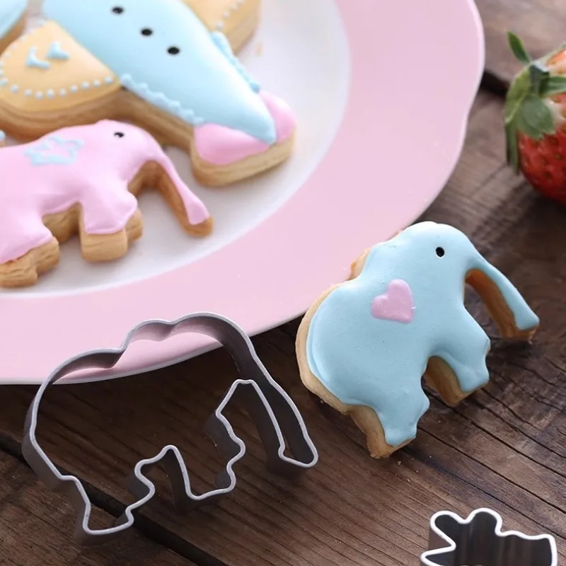 Cute Cat Cookie Cutters Small Stainless Steel Cat Cookie Mold Mini Rabbit Animal Cartoon Molds Cooking Cutter for Cookies