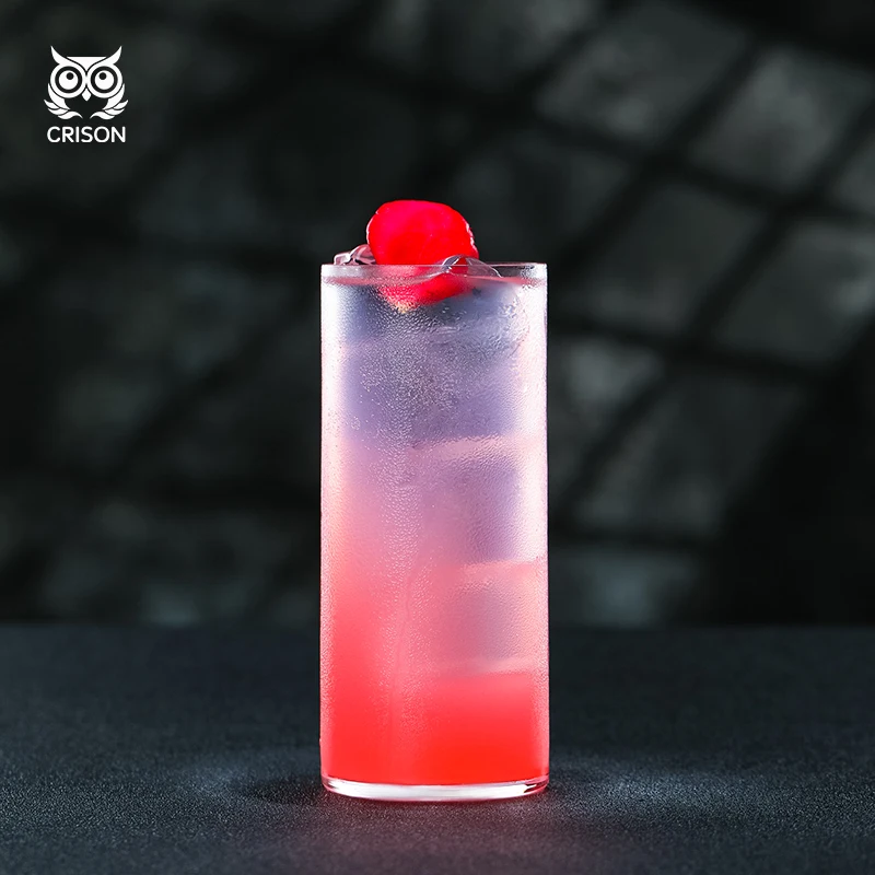 PRE02 CRISON Japanese style minimalist Colins cup/cocktail glass Household minimalist design water cup, juice cup