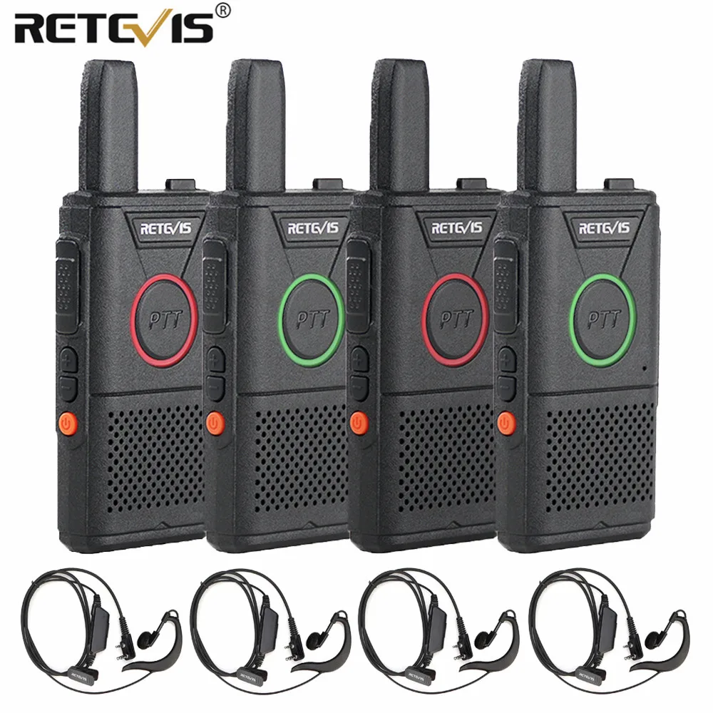 Retevis Rt618 Ricaricabile Walkie Talkie 4Pcs Pmr Radio Pmr446 Rt18 Frs Doppio Ptt Two-Way Radio Walkie-Talkie Hotel Ristorante