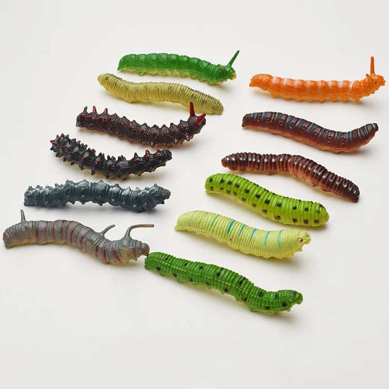 Simulating Caterpillar Green Bug Crawling Insect Playing Tricks on Other People's Toys Insects and Animal Models prank toys joke toys