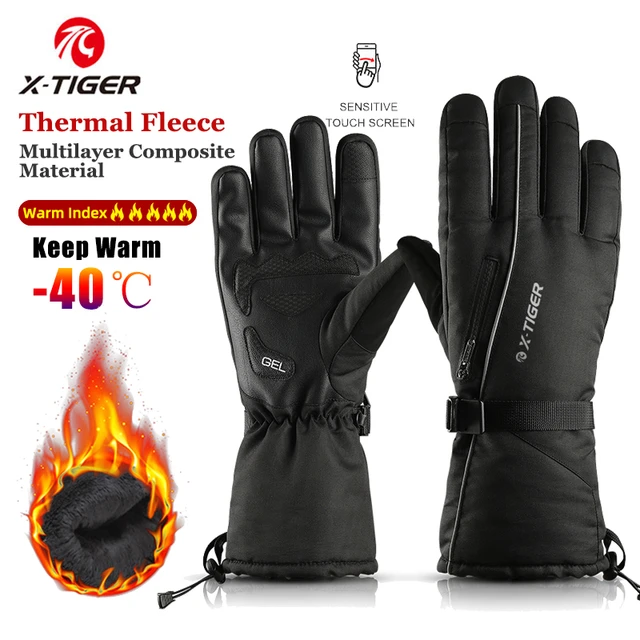 X TIGER Pantalla Táctil Guantes De Bicicleta Invierno Térmico A