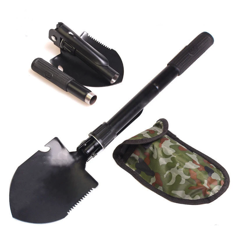 1PC Engineer Shovel Military Shovel Outdoor Multifunctional Folding Military Shovel Vehicle Camping Fishing Shovel Pickaxe New