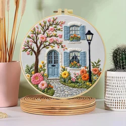 Embroidery Starter Kit - 'Garden in Front of the Door' Home Decor Art (20x20cm) - 20*20cm
