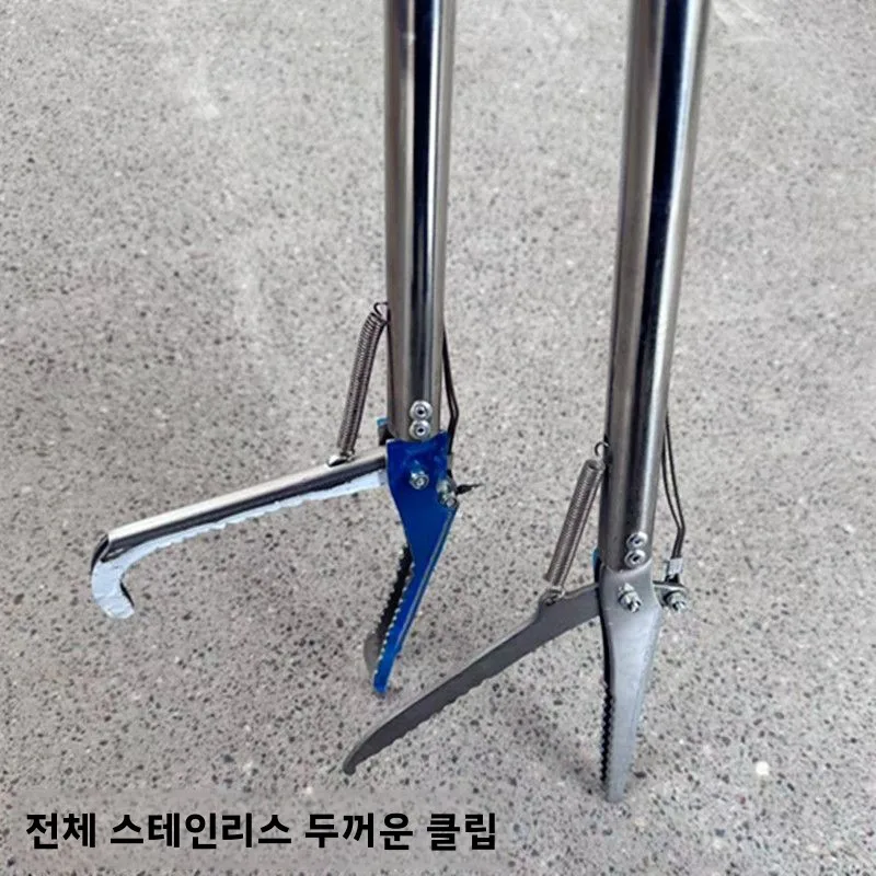 미끄럼 방지 두꺼운 스테인레스 스틸 낚시 클램프 해변 나들이를 위한 뱀, 진흙물고기, 바닷가재, 게 잡기용 특수 도구